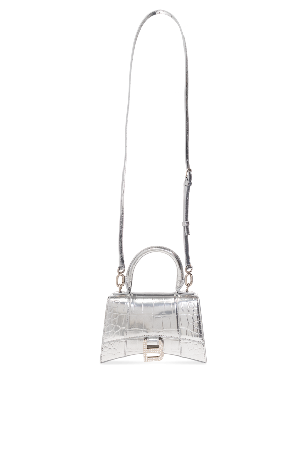heart-studded crossbody bag - Silver 'Hourglass XS' shoulder